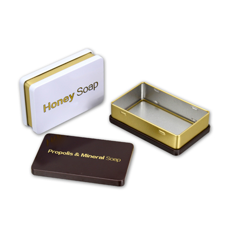 rectangular soap tin box